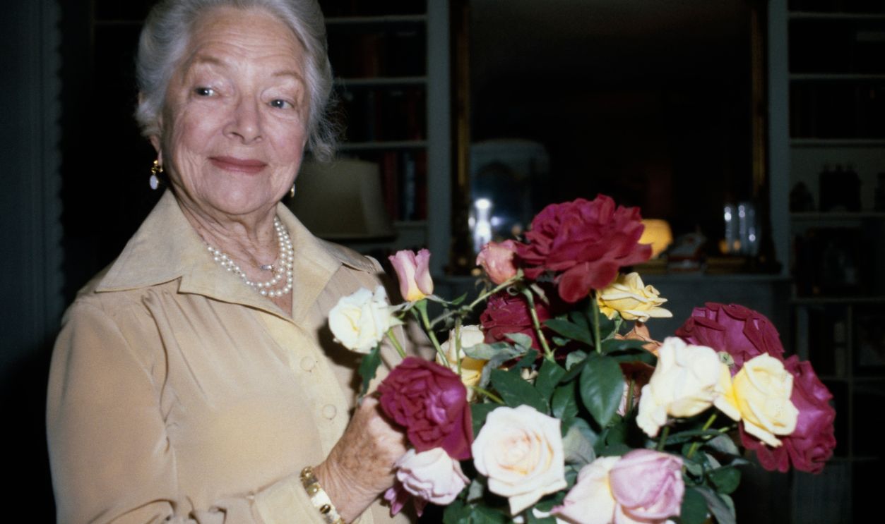 Helen Hayes With Roses