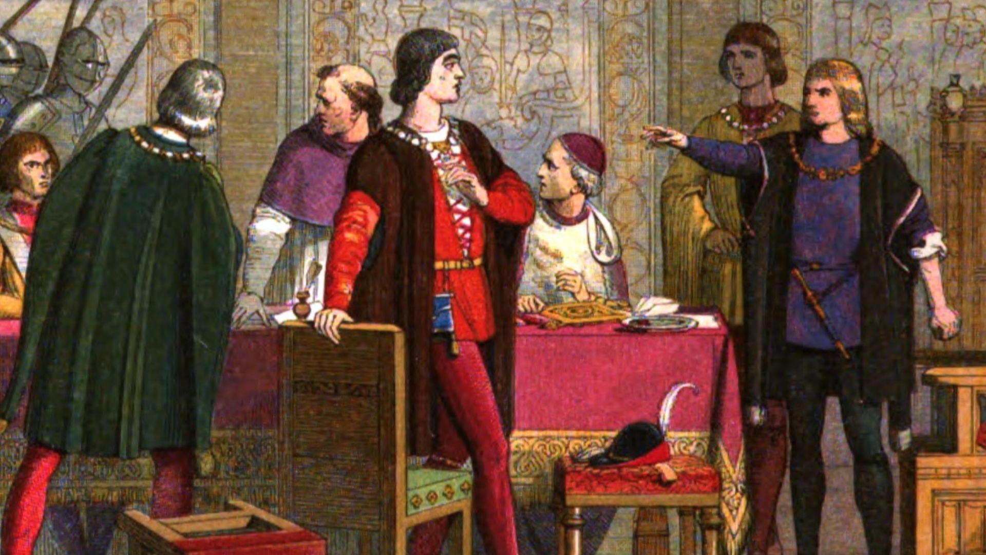 File:A Chronicle of England - Page 436 - Richard Orders the Arrest of Hastings.jpg