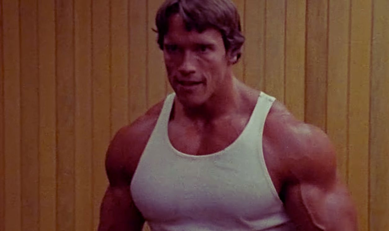 Screenshot from Pumping Iron (1977)