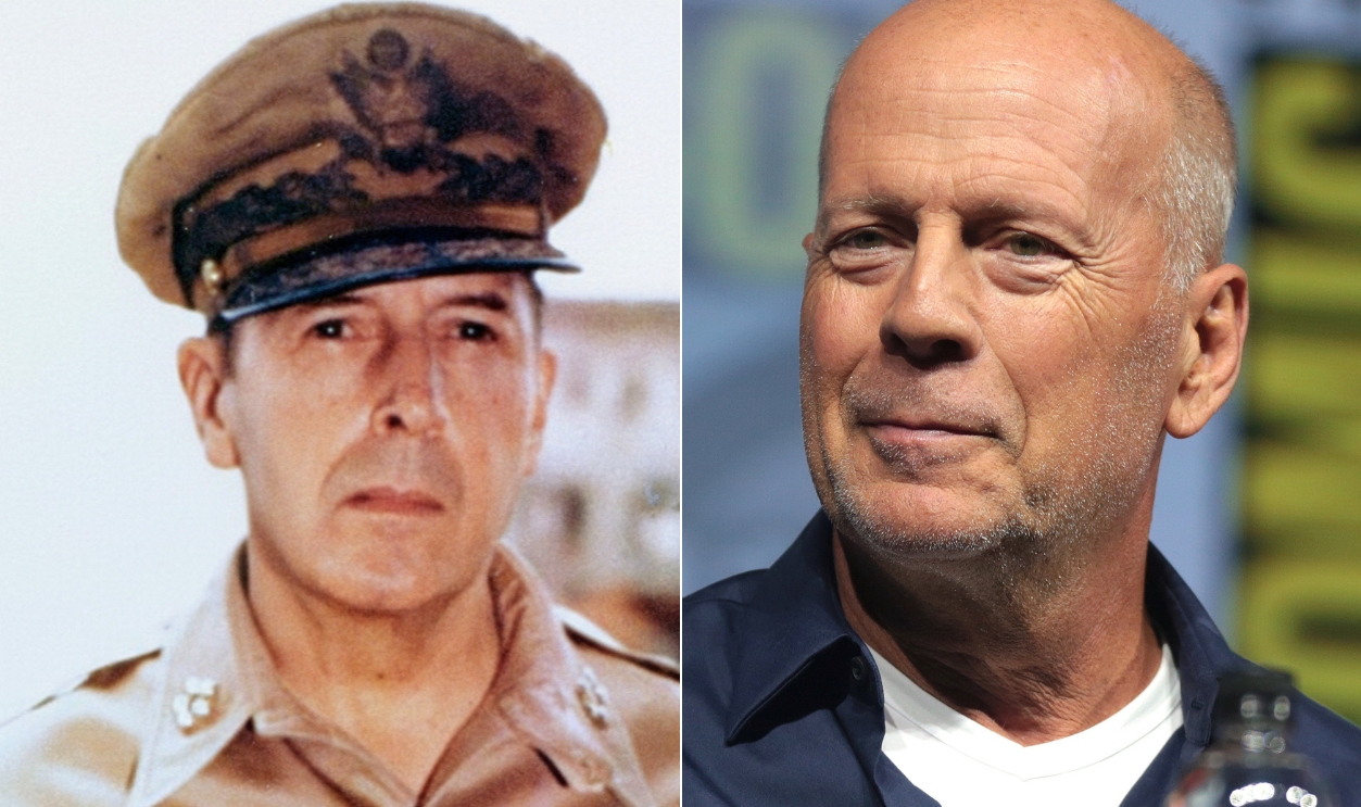 General Douglas Macarthur And Bruce Willis