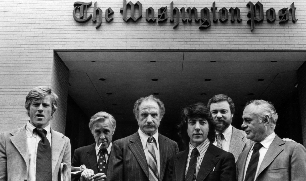 Publicity Still As Bob Woodward Alongside Dustin Hoffman