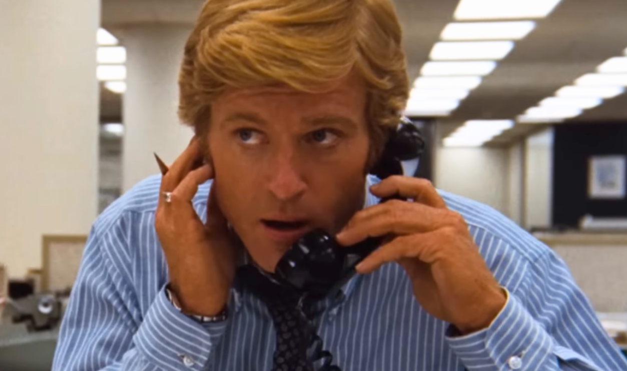 Investigative Newsroom Set Photo From All The President’s Men (1976).