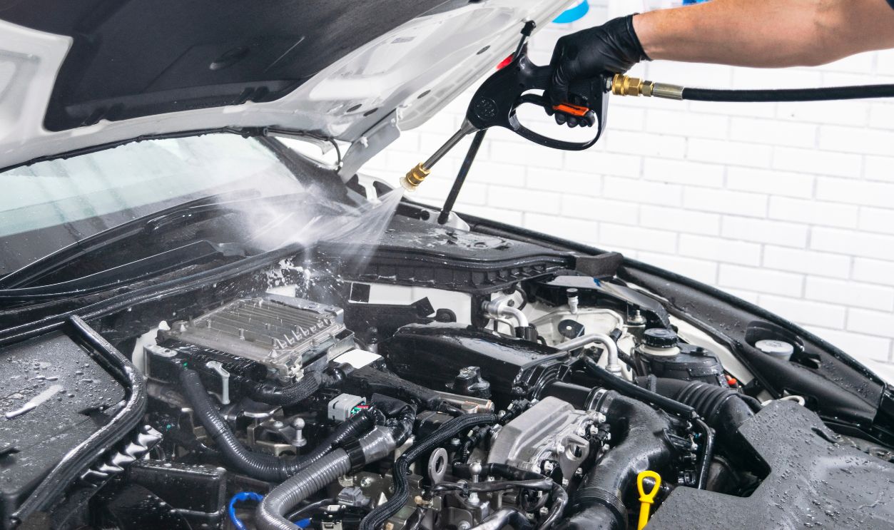 Wash The Engine Bay With High-Pressure Water Indiscriminately