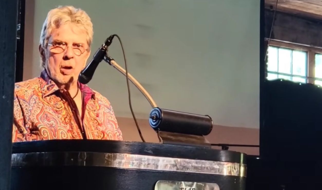 Bobby Whitlock receiving His Brass Note on Beale Street Memphis Tn by Bobby Whitlock & CoCo Carmel