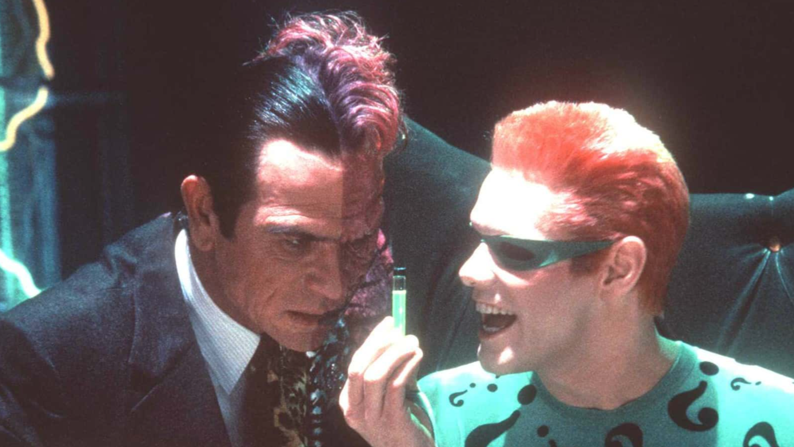 (TOMMY LEE JONES) AND THE RIDDLER(JIM CARREY)