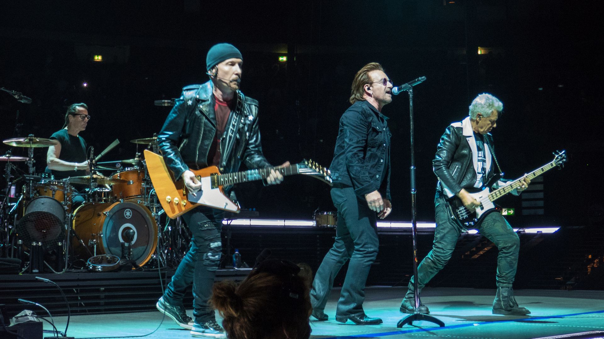 File:U2 on main stage Experience and Innocence Tour in Berlin 8-31-18.jpg