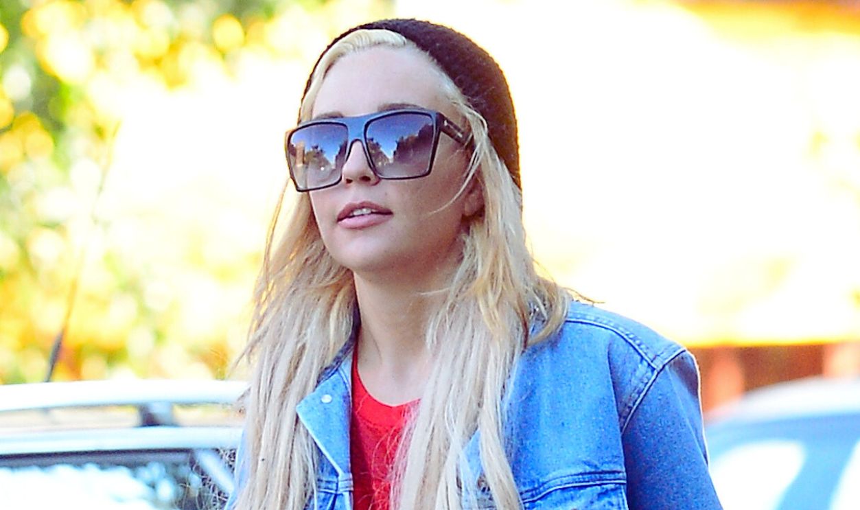 Actress Amanda Bynes is seen with friends in Soho on October 6, 2014 in New York City.