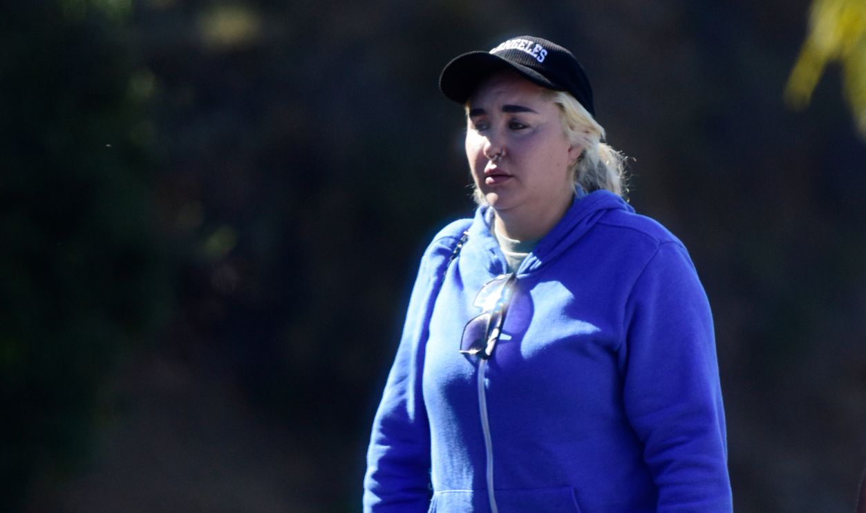 Amanda Bynes is seen out and about on July 10, 2025 in Los Angeles, California. 