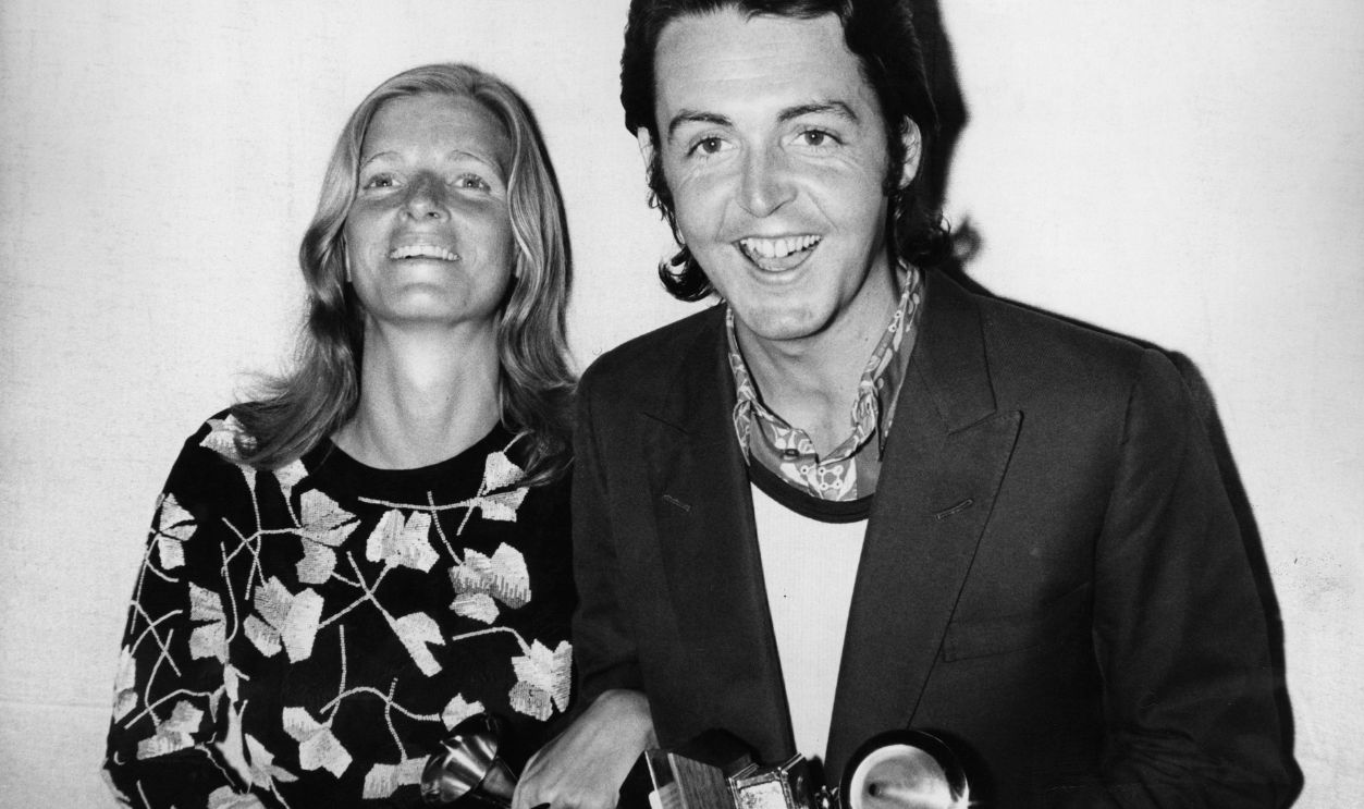 Beatle At The Grammies Paul McCartney and his wife Linda attend the 13th Grammy Awards at the Hollywood Palladium, Los Angeles, 16th March 1971. Paul is collecting the award for Best Original Score Written for a Motion Picture or a Television Special on behalf of the Beatles, for the song 'Let It Be'.