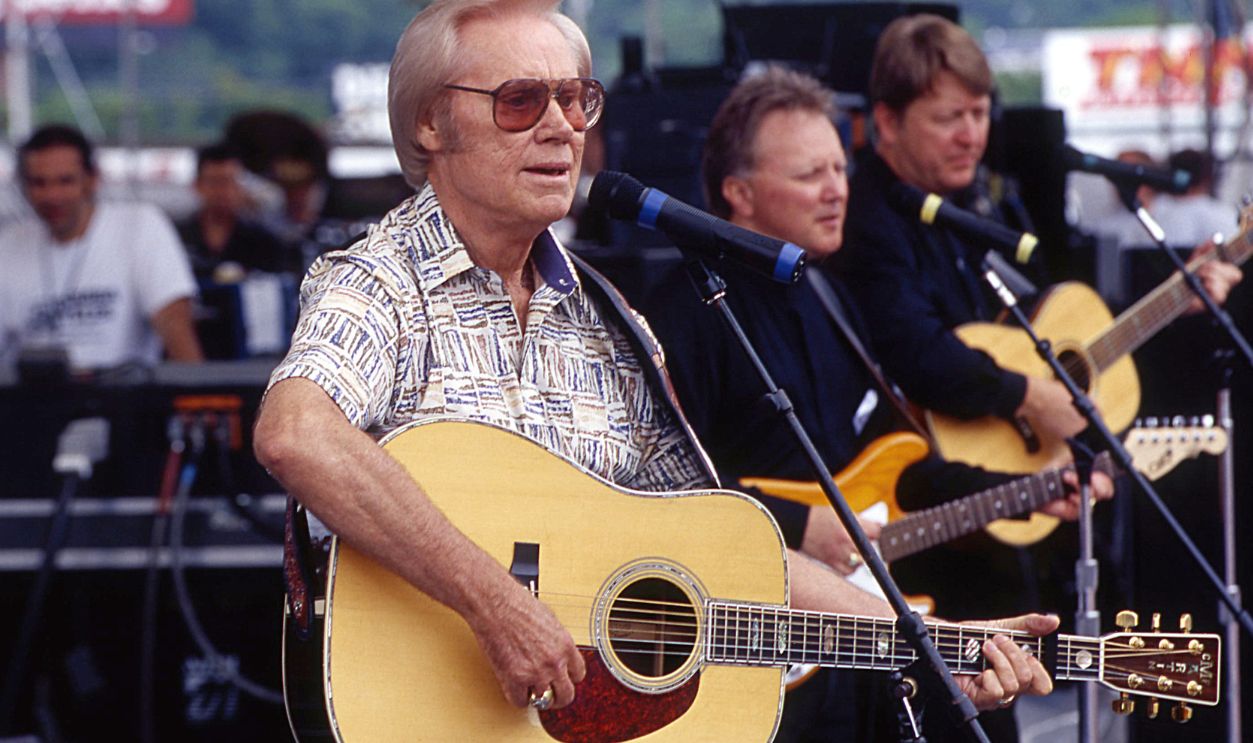 Country Music Singer Songwriter George Jones performs at Fanfair in 1999 in Nashville, Tennessee
