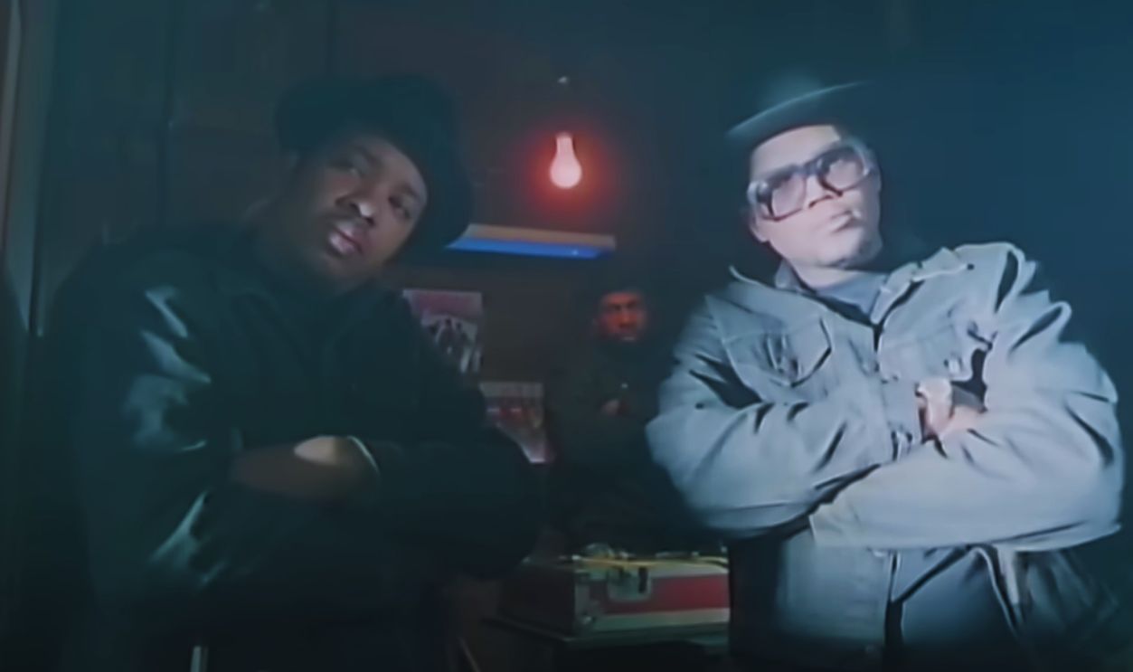 Screenshot from RUN-D.M.C. – Walk This Way (1986)