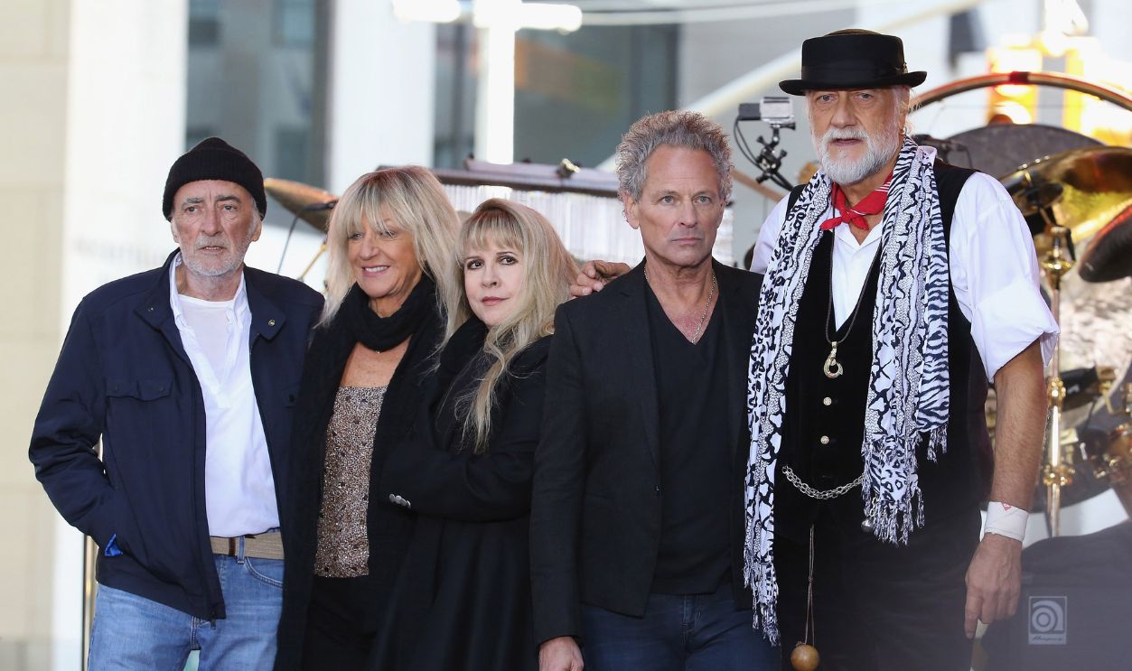 (L-R) John McVie, Christine McVie, Stevie Nicks, Lindsay Buckingham and Mick Fleetwood of Fleetwood Mac perform on NBC's