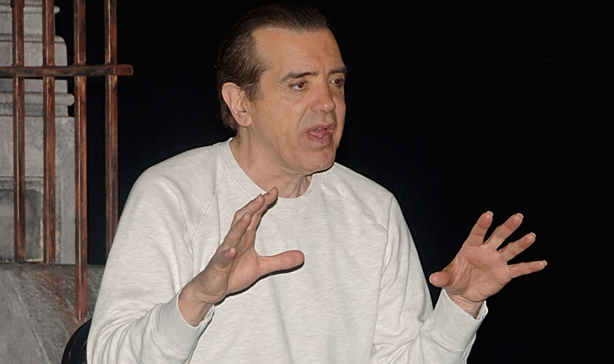 Actor-playwright Chazz Palminteri performs in