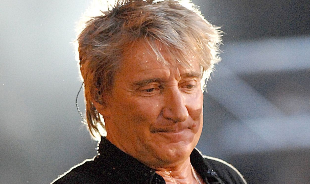 Rod Stewart performing at The Concert for Diana, Wembley Stadium, London.