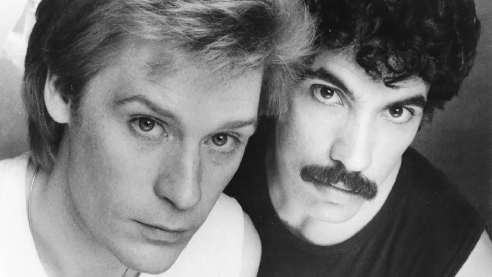 Daryl Hall and John Oates in a 1980 publicity photo for their album Voices.