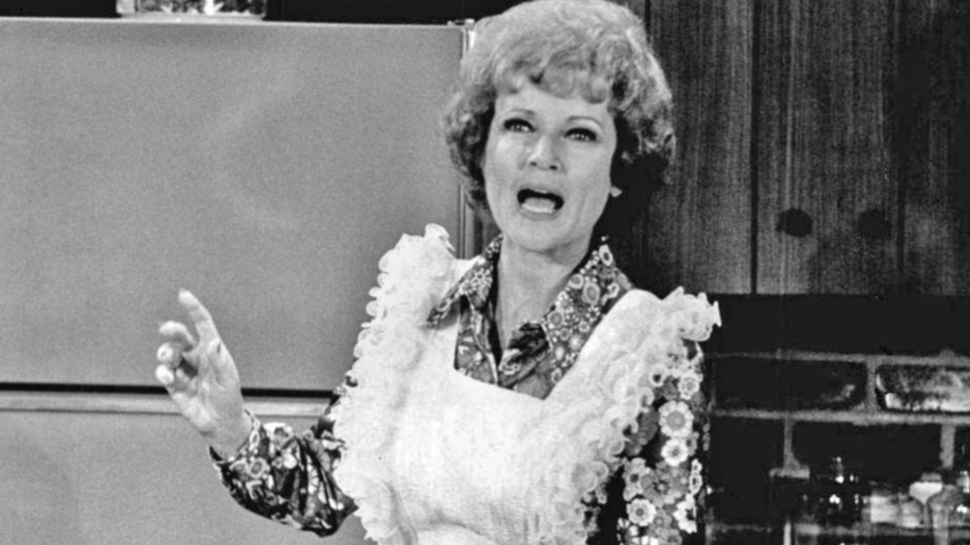 Photo of Betty White as Sue Ann Nivens, hostess of the WJM-TV