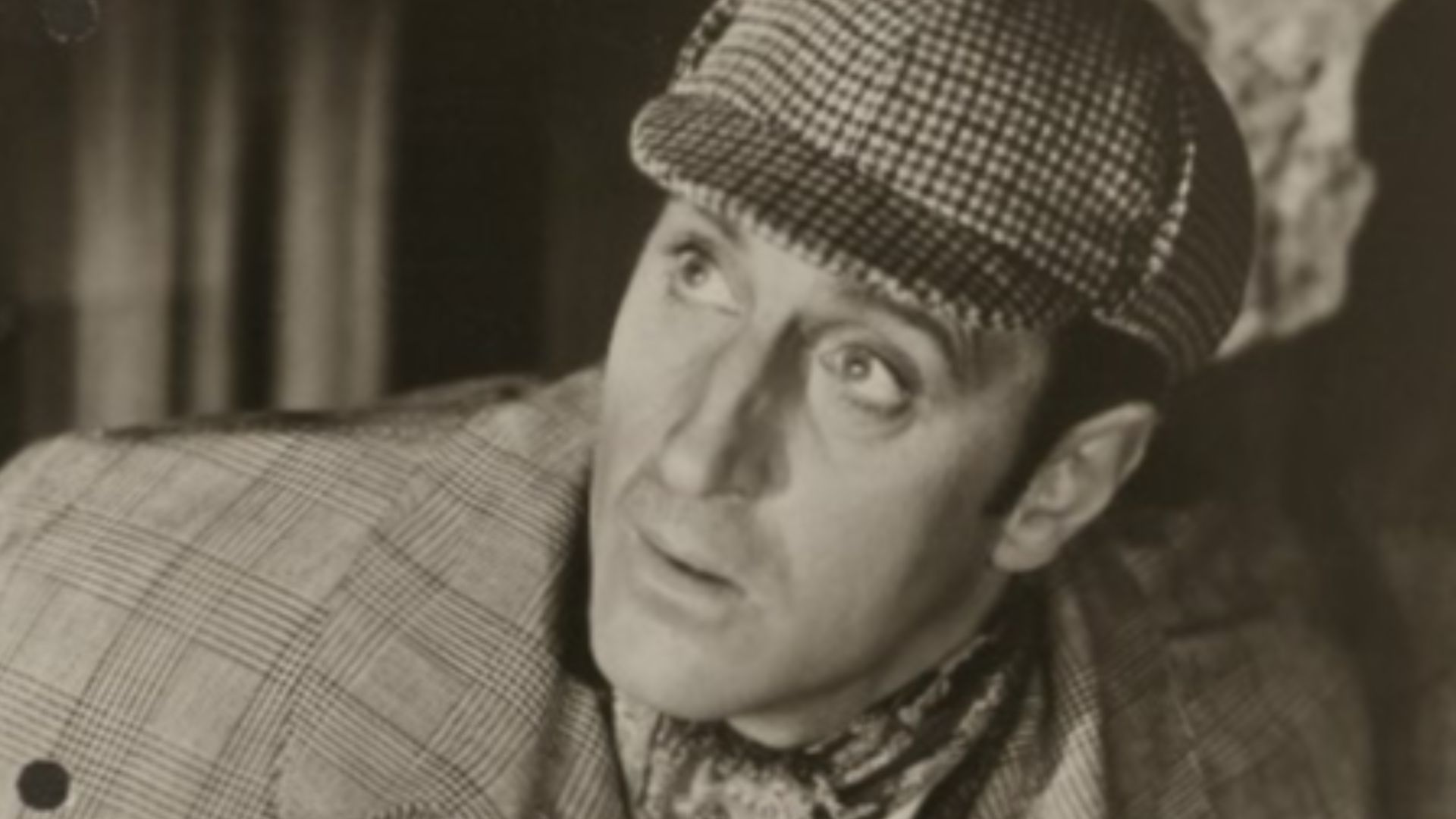 Publicity photograph of Basil Rathbone as Sherlock Holmes