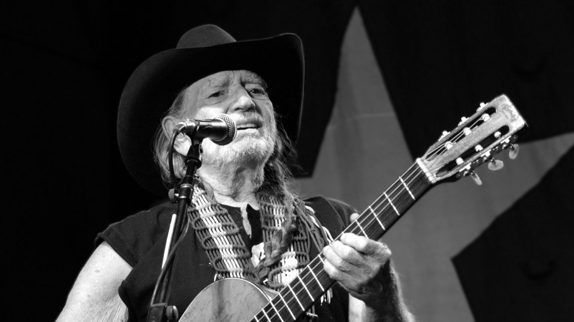 Willie Nelson performing at Marymoor Park in Redmond, Washington.