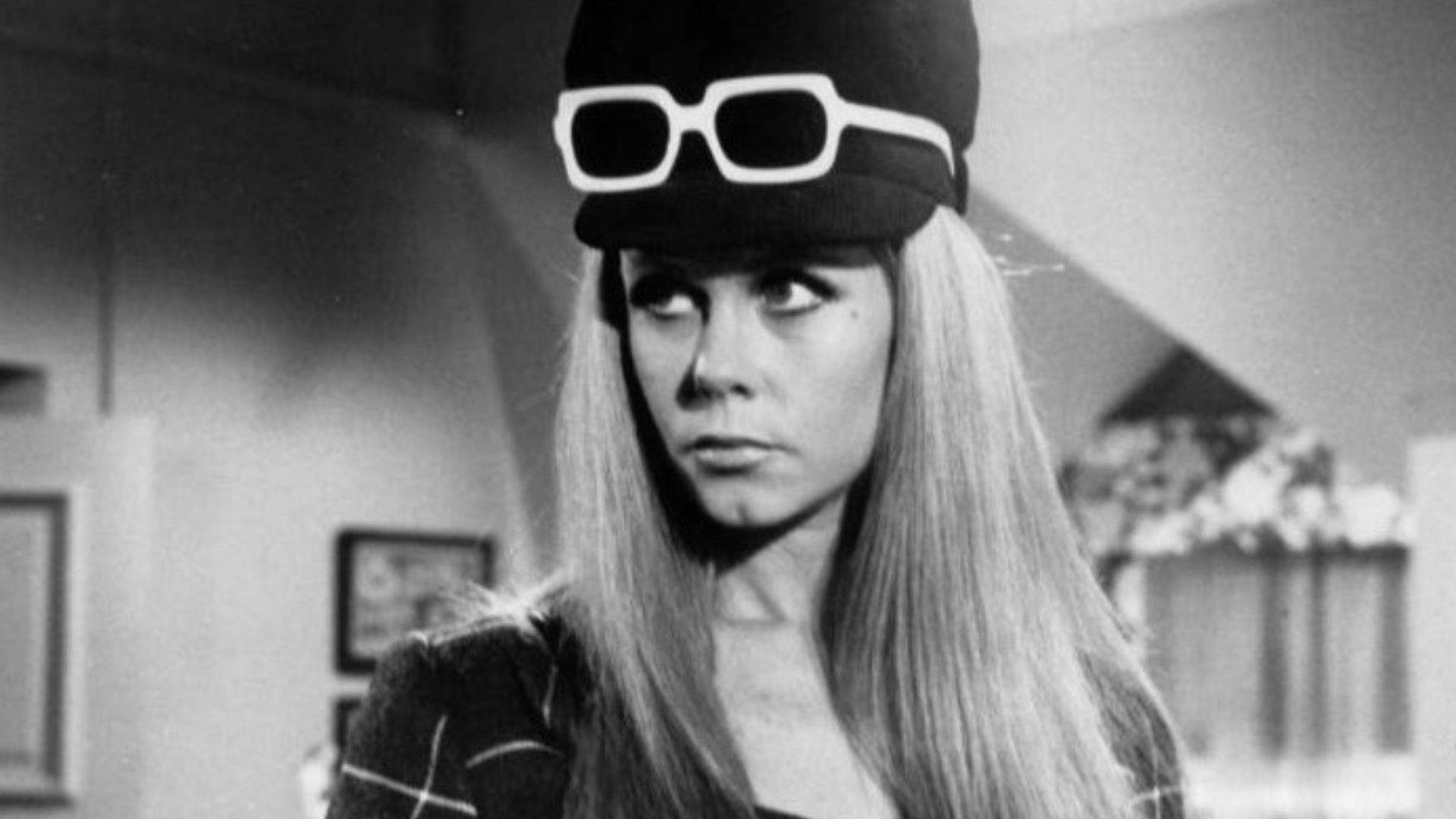 Photo of Elizabeth Montgomery as Samantha from the television program Bewitched.  The episode is