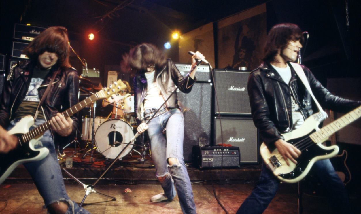 Photo of Johnny RAMONE and RAMONES and Dee Dee RAMONE and Joey RAMONE