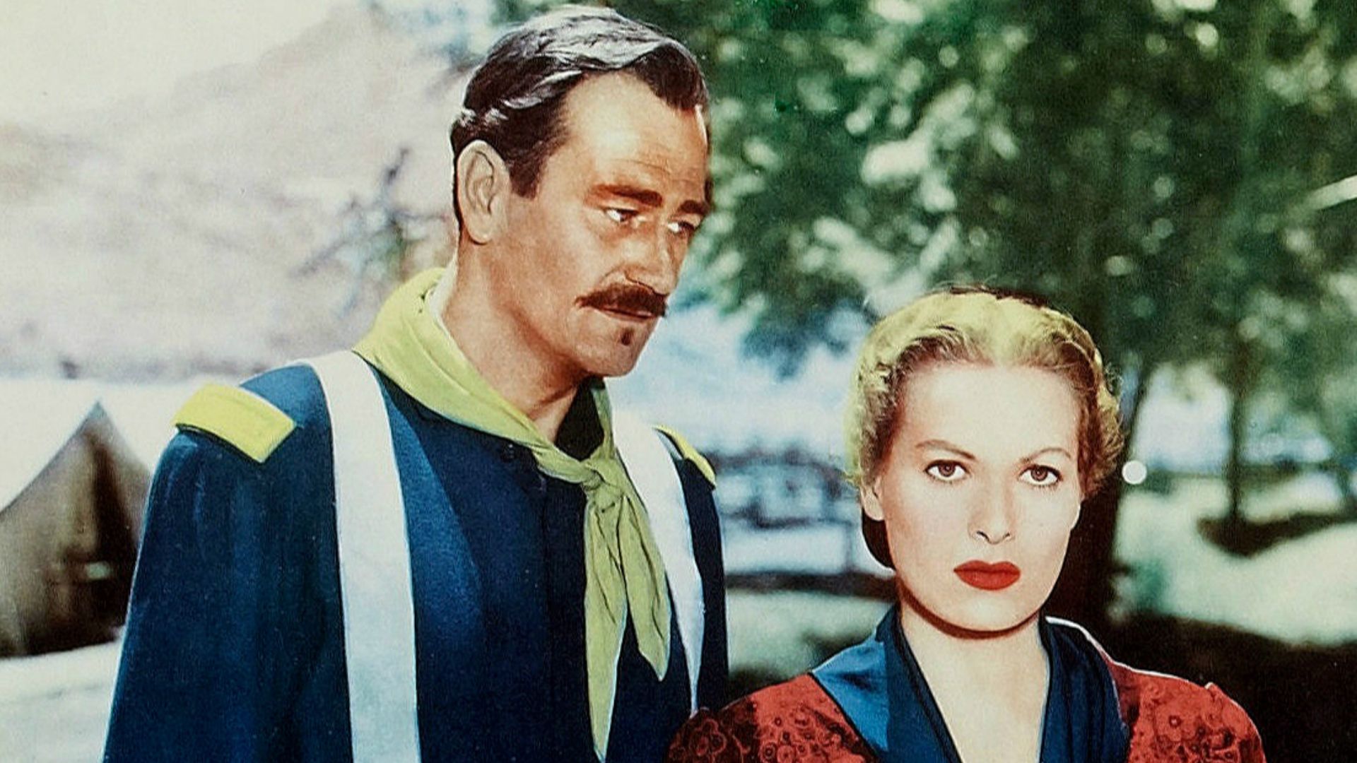 Photo from the film ‘’Rio Grande’’ with John Wayne and Maureen O’Hara.