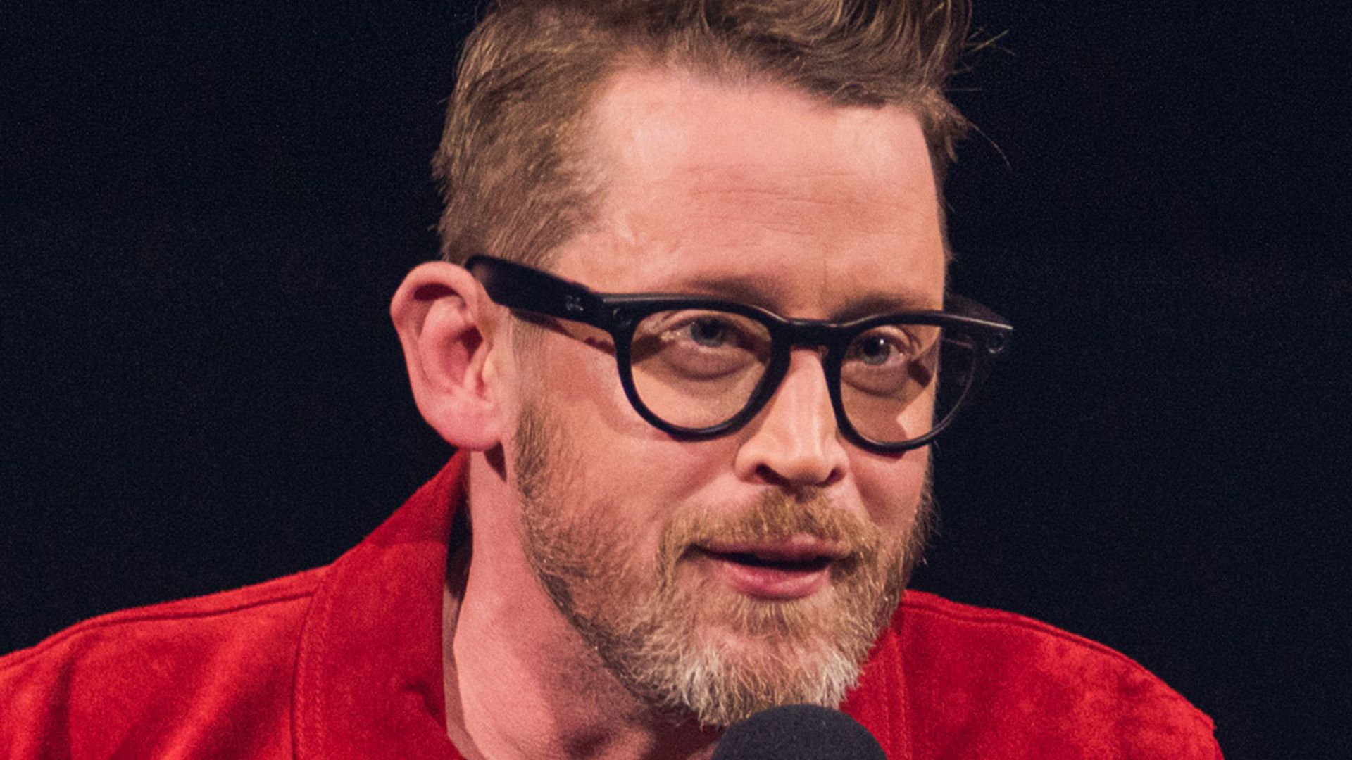 Macaulay Culkin at a Q&A for Home Alone's 35th anniversary in Los Angeles, California