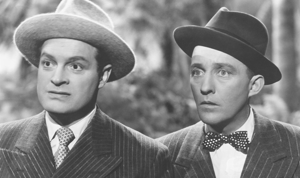 Bob Hope and Bing Crosby movie still. 