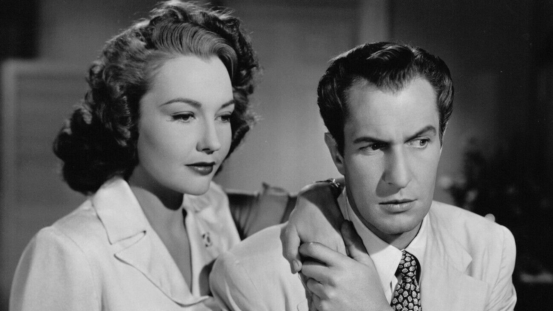 Lynn Bari and Vincent Price in Shock - publicity still