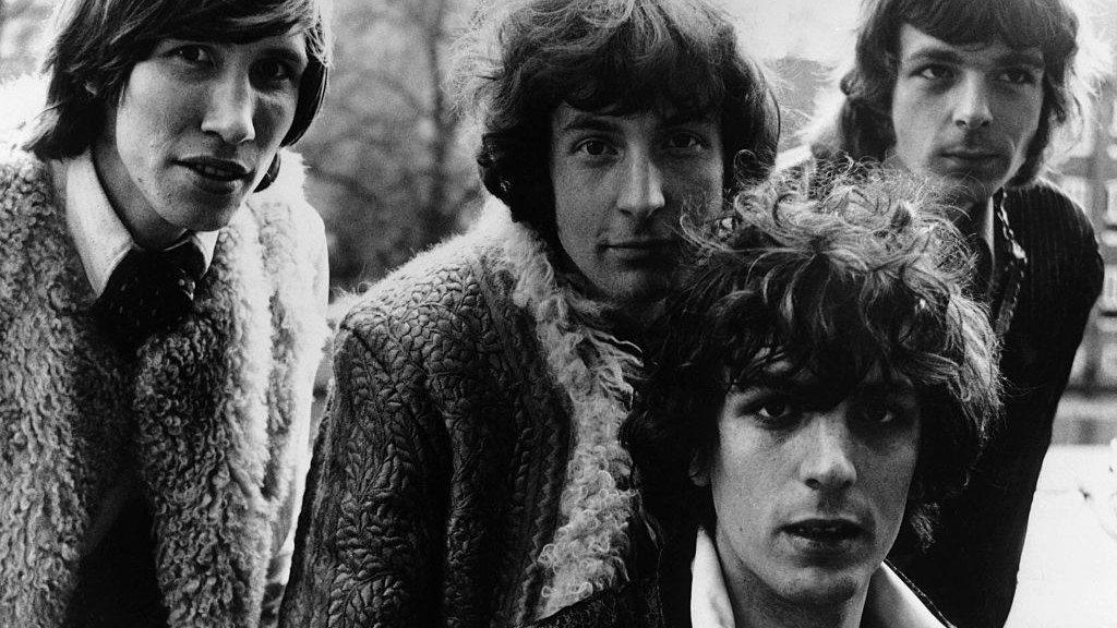 British pop group Pink Floyd posing for a picture