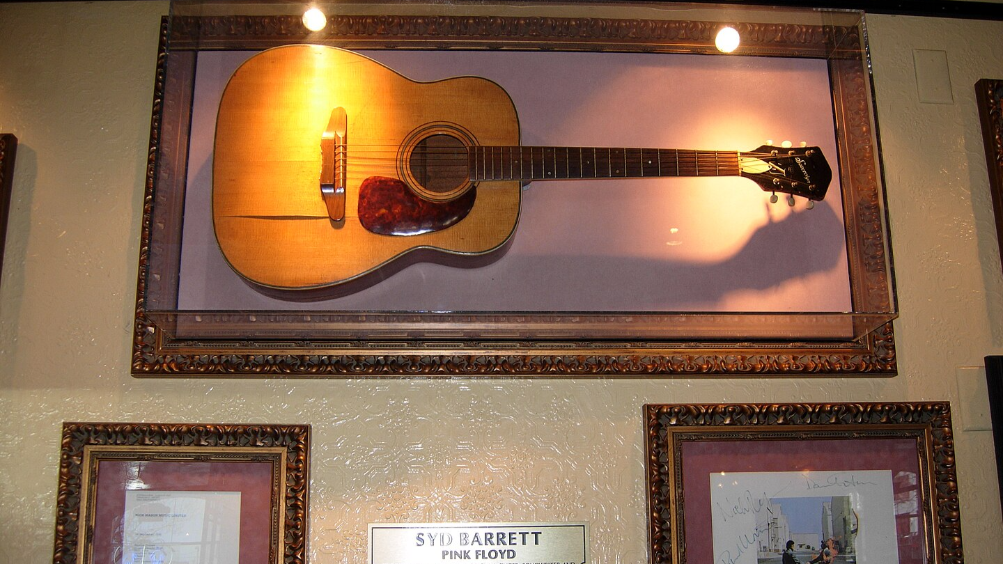 Syd Barrett's first guitar and other Pink Floyd memorabilia