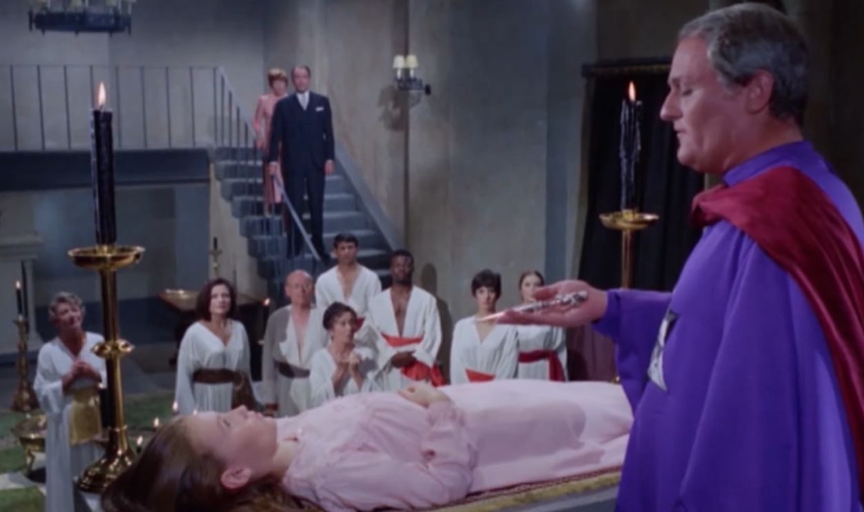 Screenshot from The Devil Rides Out (1968)
