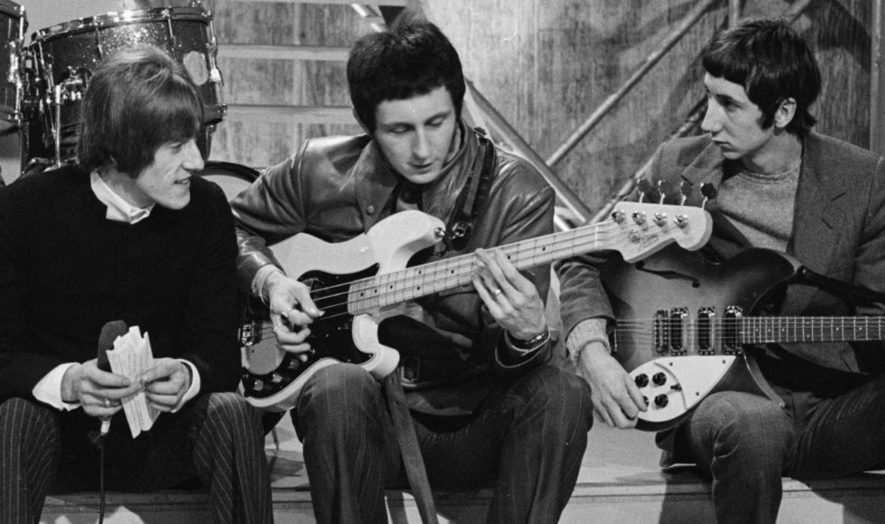 Grayscale Portrait Photo of Roger Daltrey, John Entwistle and Pete Townshend