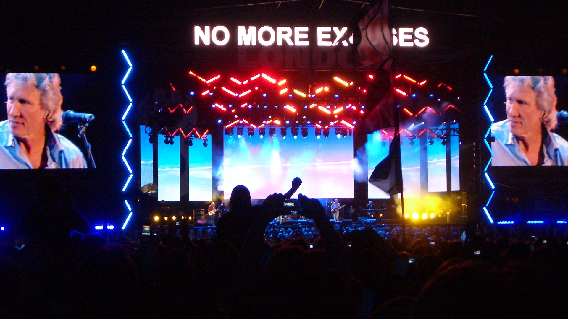 A reunited Pink Floyd perform at the Live 8 concert in Hyde Park, London