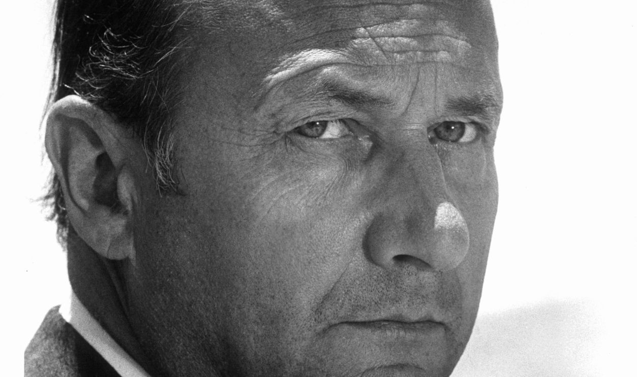 Donald Pleasence in a publicity portrait for the film 'The Jerusalem File', 1971