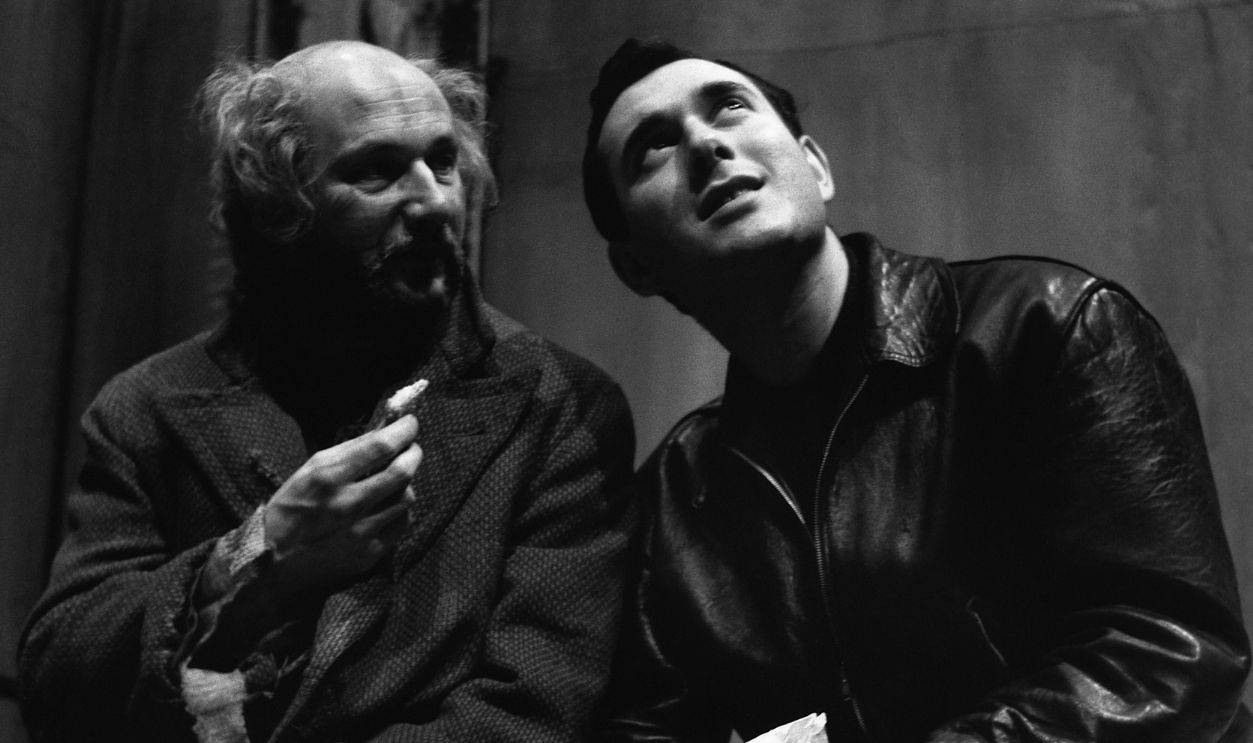 Donald Pleasance and Harold Pinter rehearse