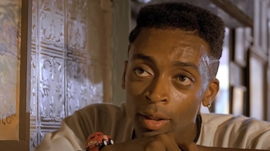 Spike Lee at Do the Right Thing in pizza shop