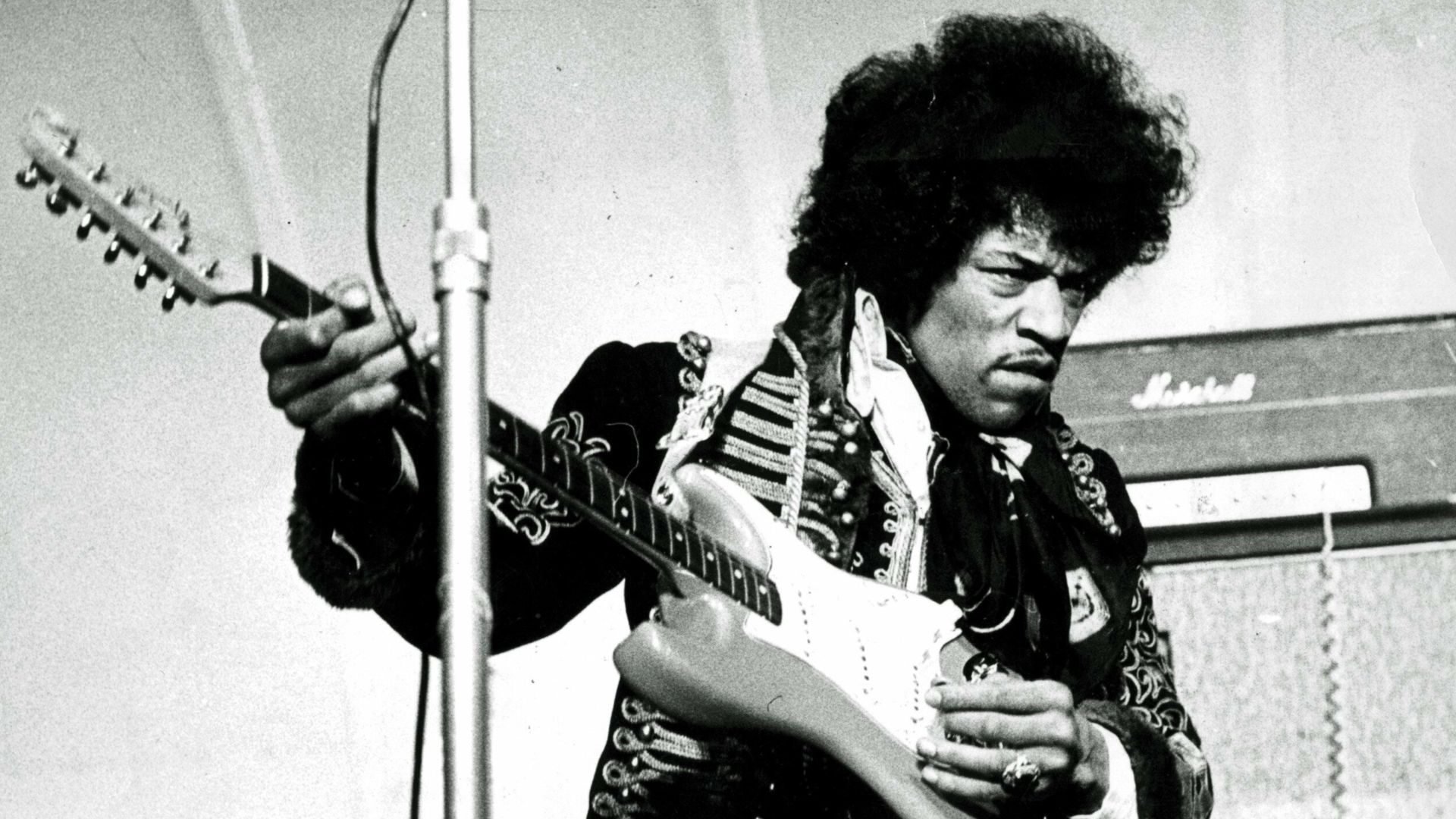 Jimi Hendrix at the amusement park Gröna Lund in Stockholm, Sweden, May 24, 1967.