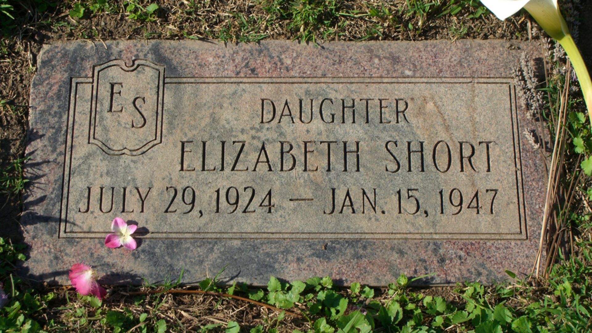 The grave of Elizabeth Short, better known as the Black Dahlia, who was murdered in 1947.