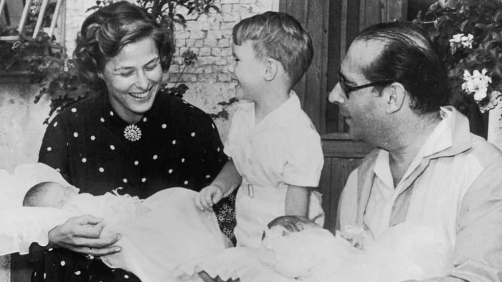 Ingrid Bergman, Roberto Rossellini and their children