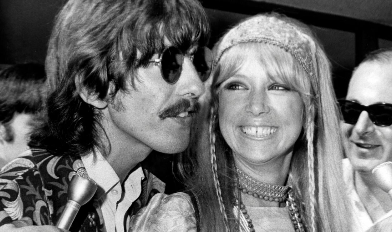 Photo of George HARRISON and Patti BOYD and BEATLES