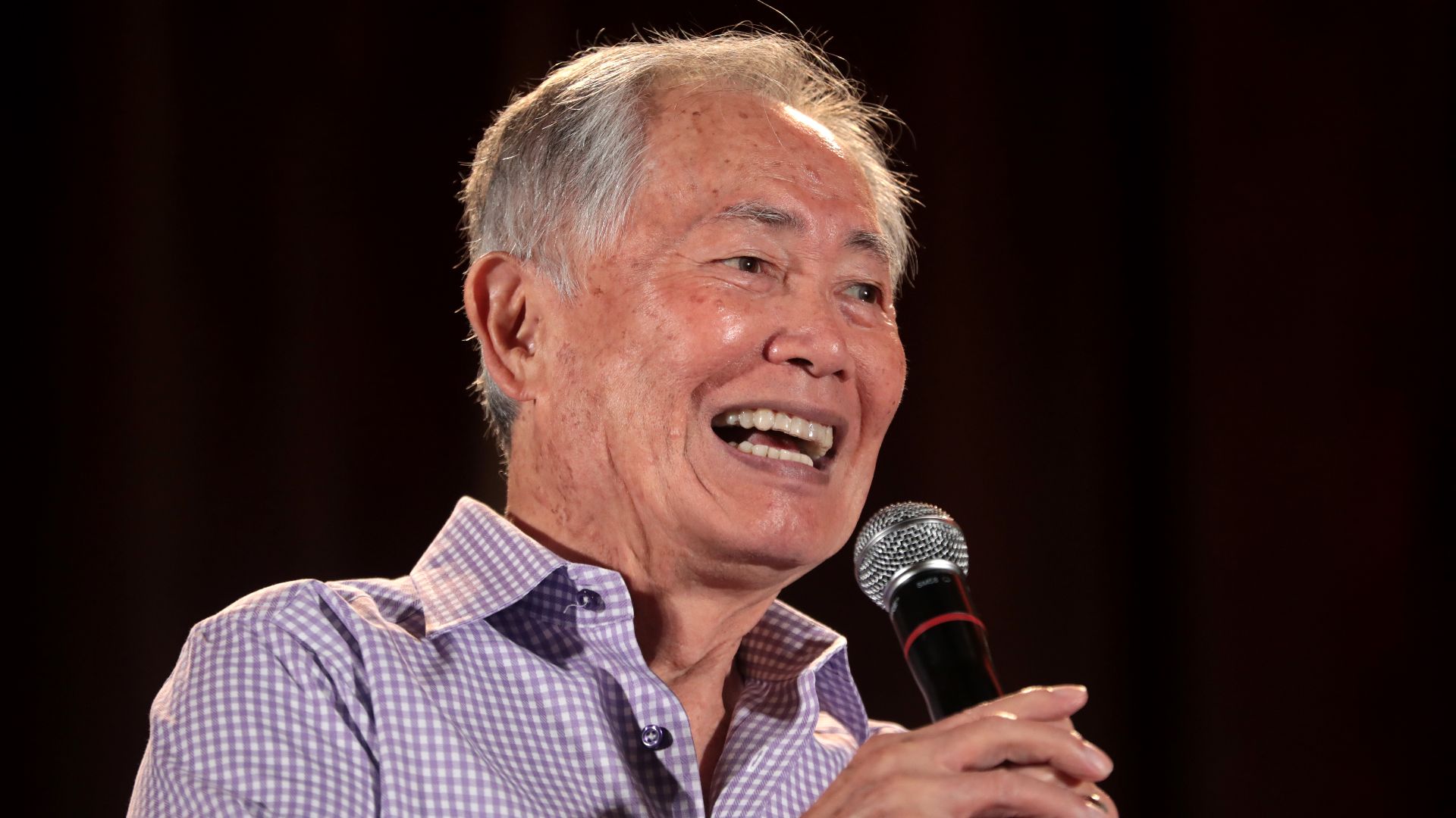 George Takei speaking with attendees at the 2019 Phoenix Fan Fusion at the Phoenix Convention Center in Phoenix, Arizona.

Please attribute to Gage Skidmore if used elsewhere.