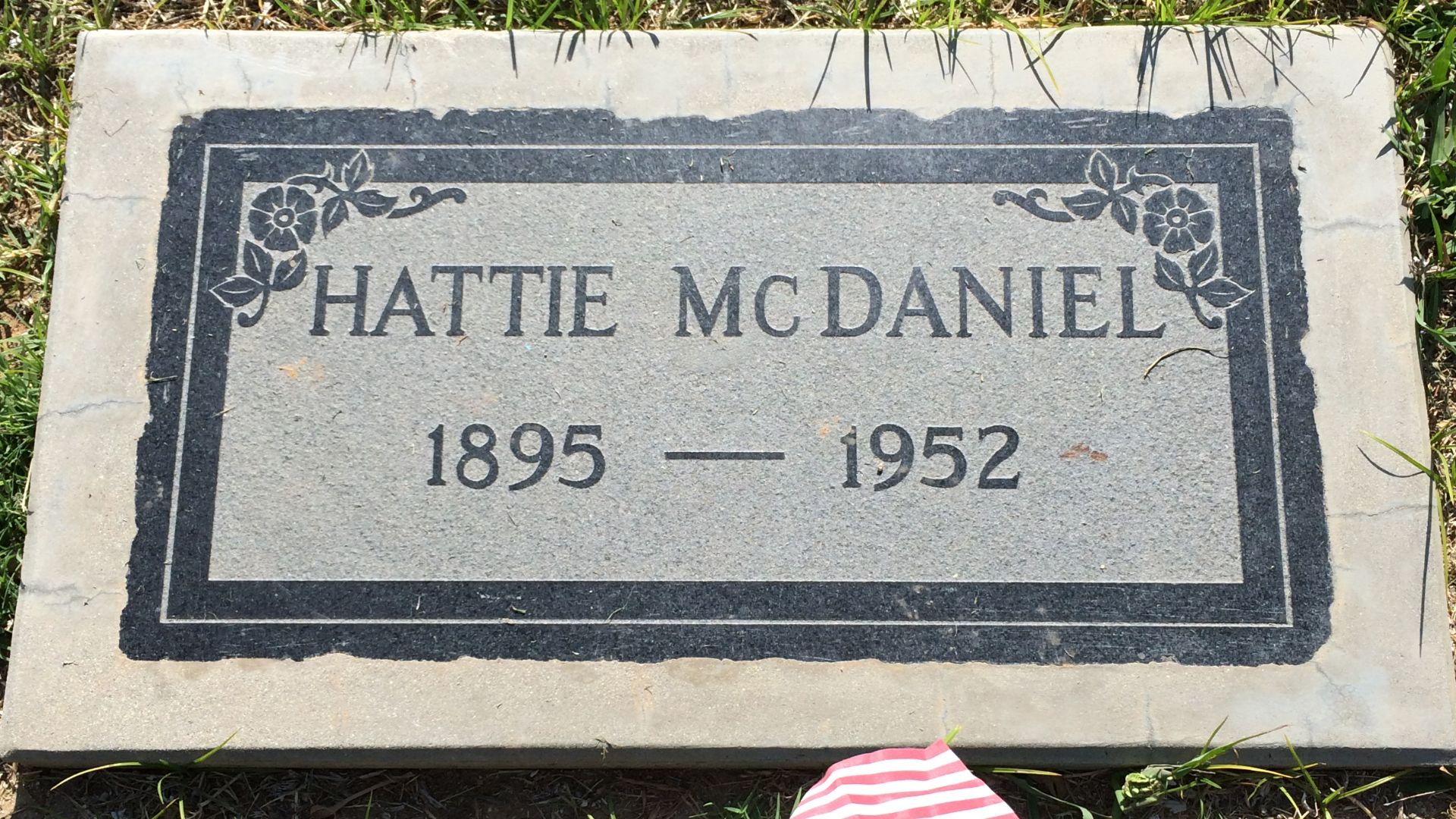 Grave of Hattie McDaniel at Angelus Rosedale Cemetery, Los Angeles, California, USA