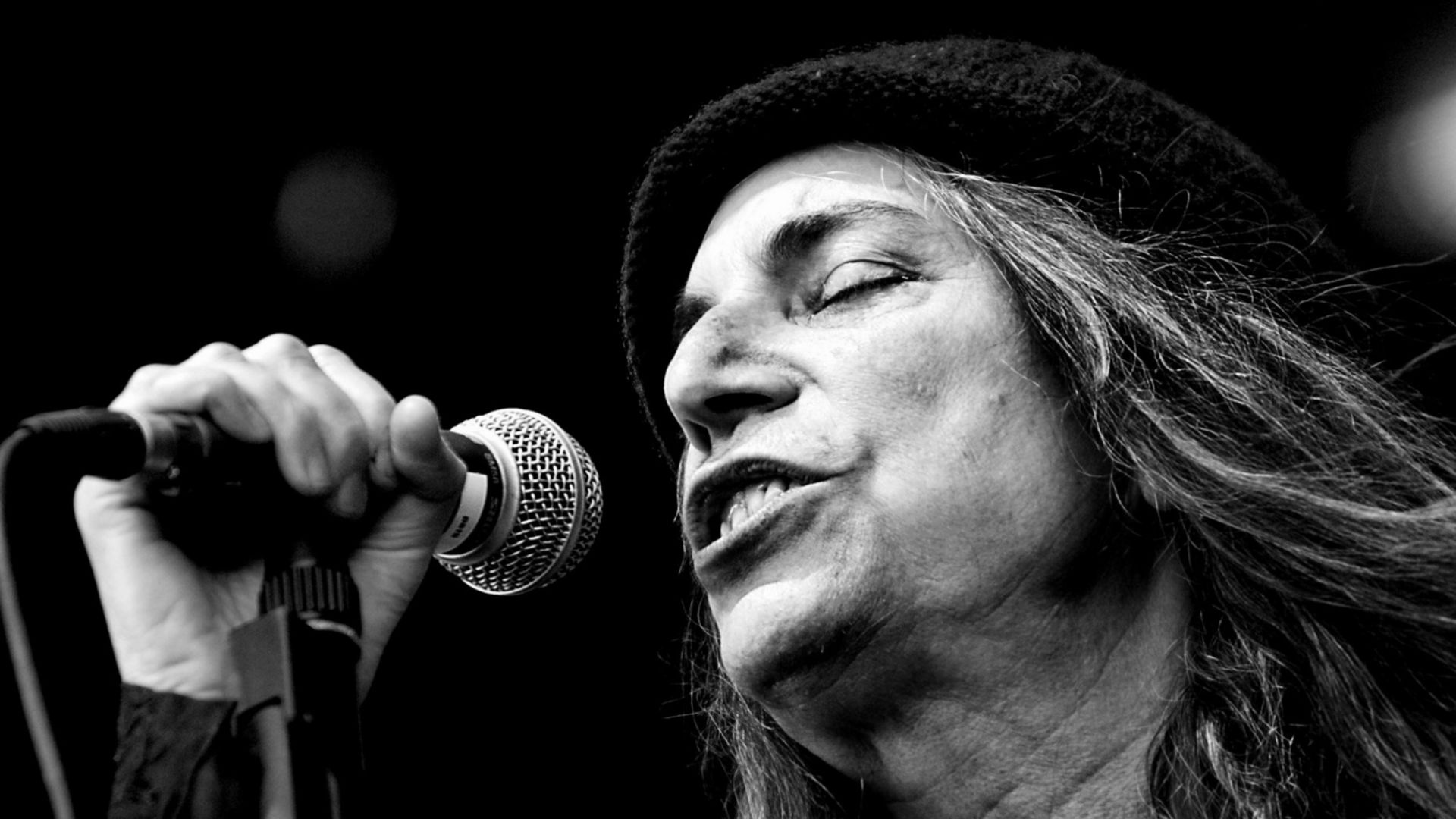 Patti Smith performing at Provinssirock festival, Seinäjoki, Finland.