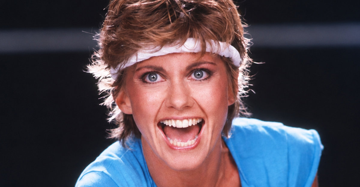 Screenshot of Olivia Newton-John in “Physical” music video (1981)