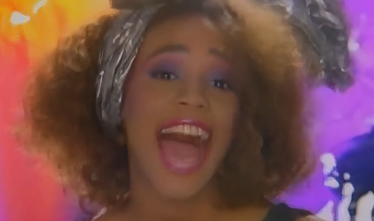 Screenshot from How Will I Know, Arista Records (1985)