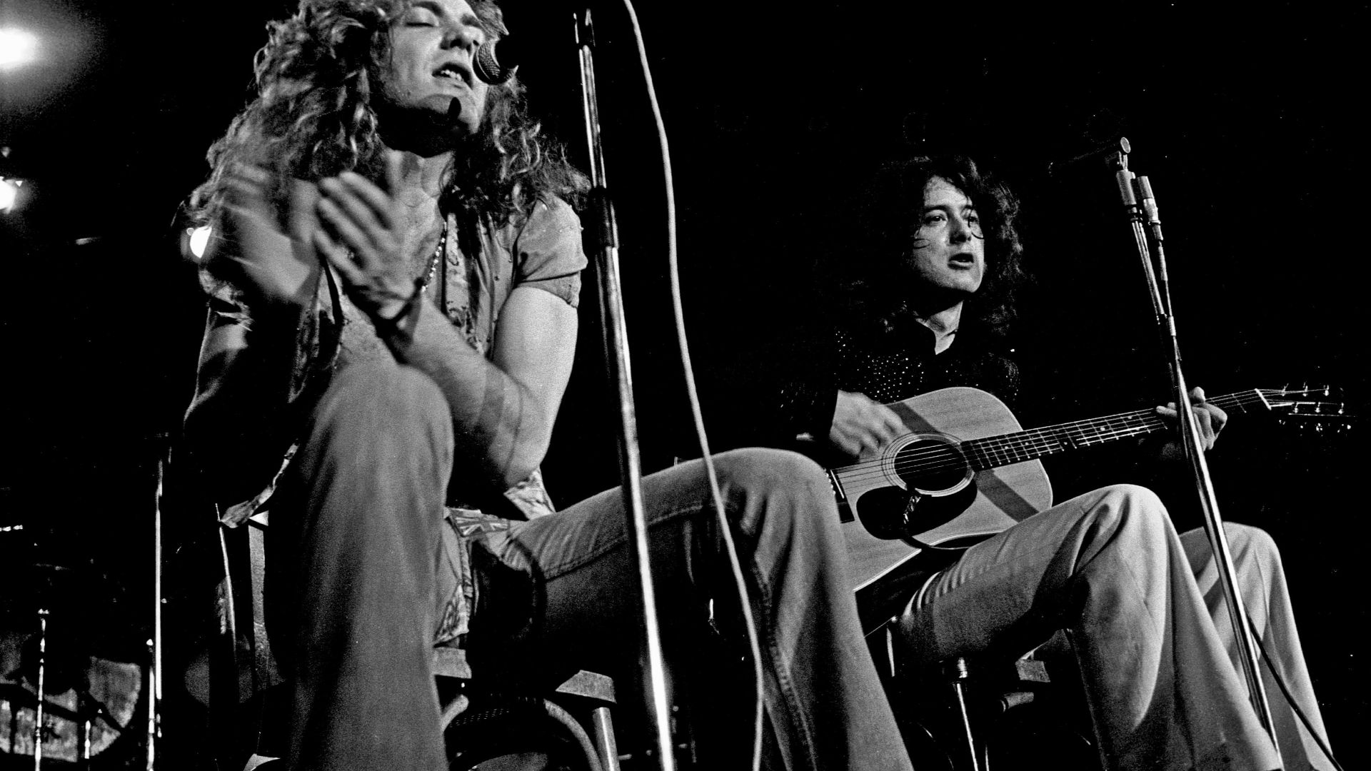 Led Zeppelin in Hamburg, Germany 1973. Robert Plant, Jimmy Page