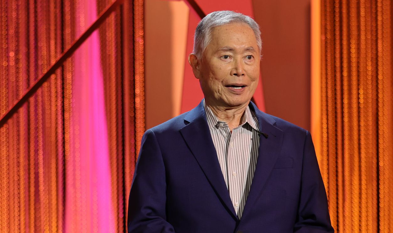 LOS ANGELES, CALIFORNIA - MARCH 20: Actor George Takei presents Adapted Screenplay Award at the 2022 Writers Guild Awards virtual ceremony hosted by the Writers Guilds of America, East and West on Sunday, March 20, 2022 in Los Angeles, California.