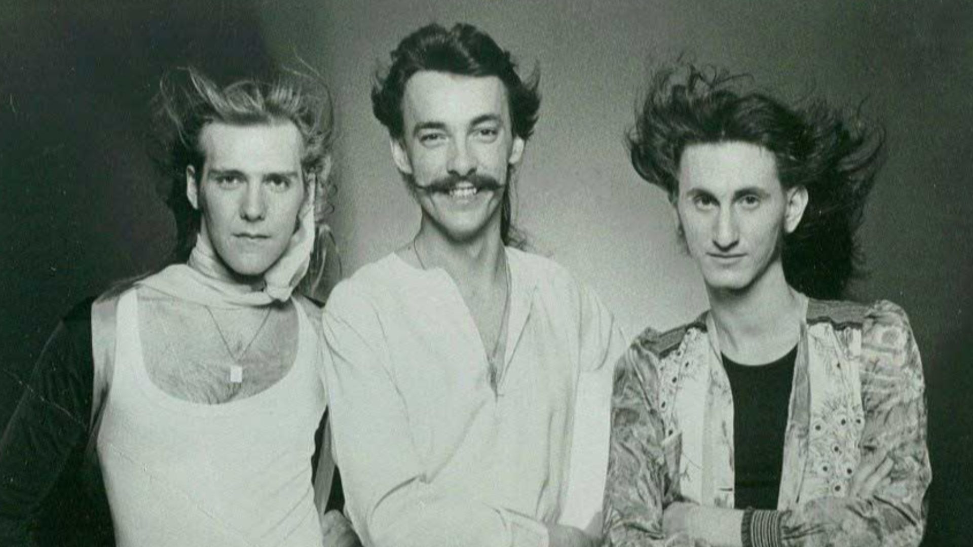 Rush in a promotional picture for their fourth album 2112