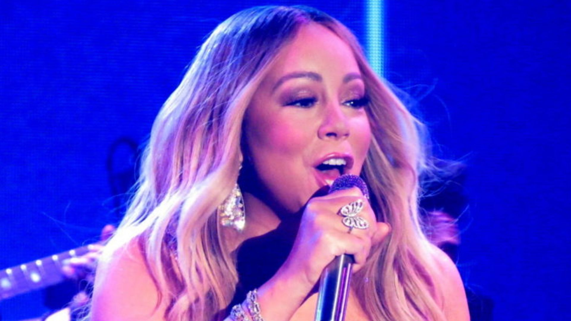 Carey during a concert of her Caution World Tour at the Ziggo Dome in Amsterdam, Netherlands, June 2019