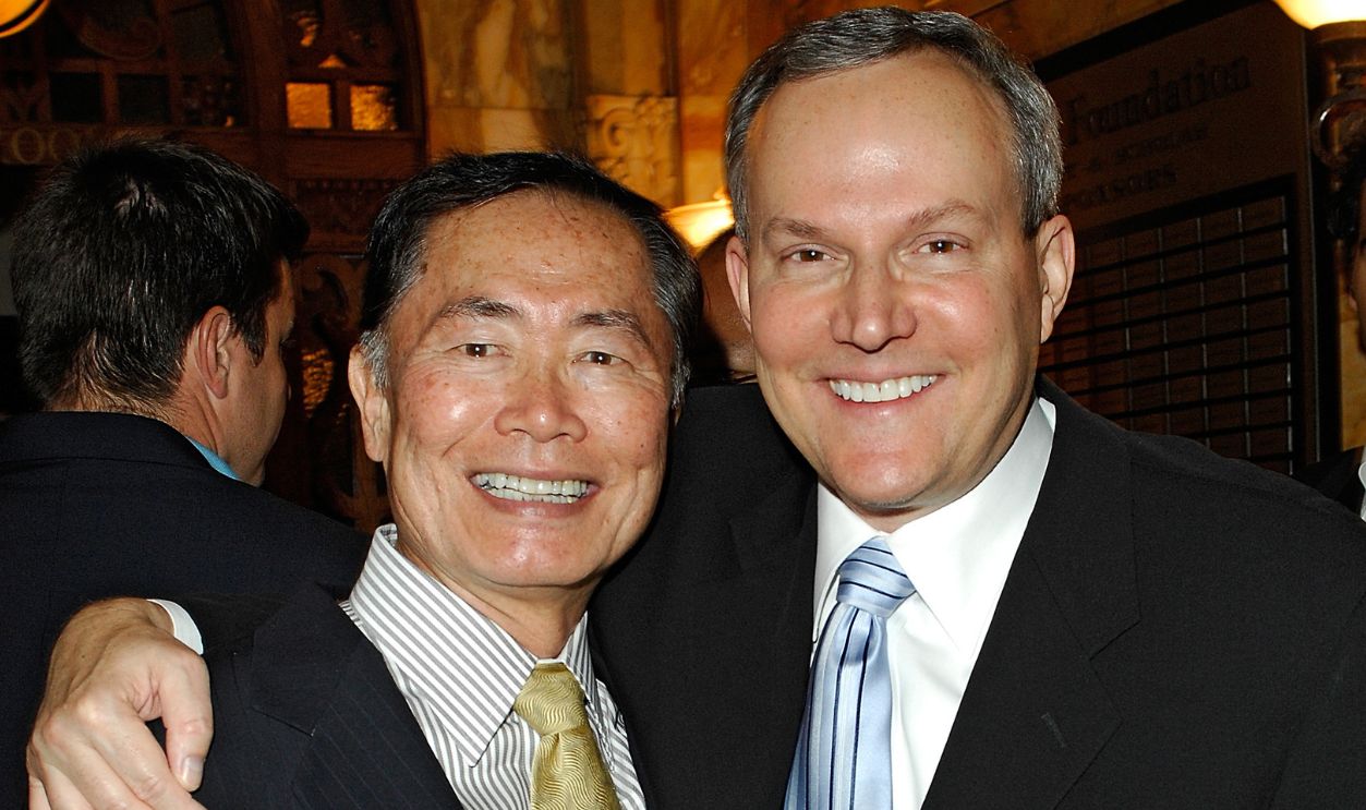 NEW YORK - AUGUST 19: Actor George Takei and longtime partner Brad Altman attend the Friars Club's "So You Think You Can Roast?!" of George Takei on August 19, 2008 in New York City. 